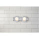 Soleil 2 Light 16 inch PC Bath Light Wall Light in Polished Chrome
